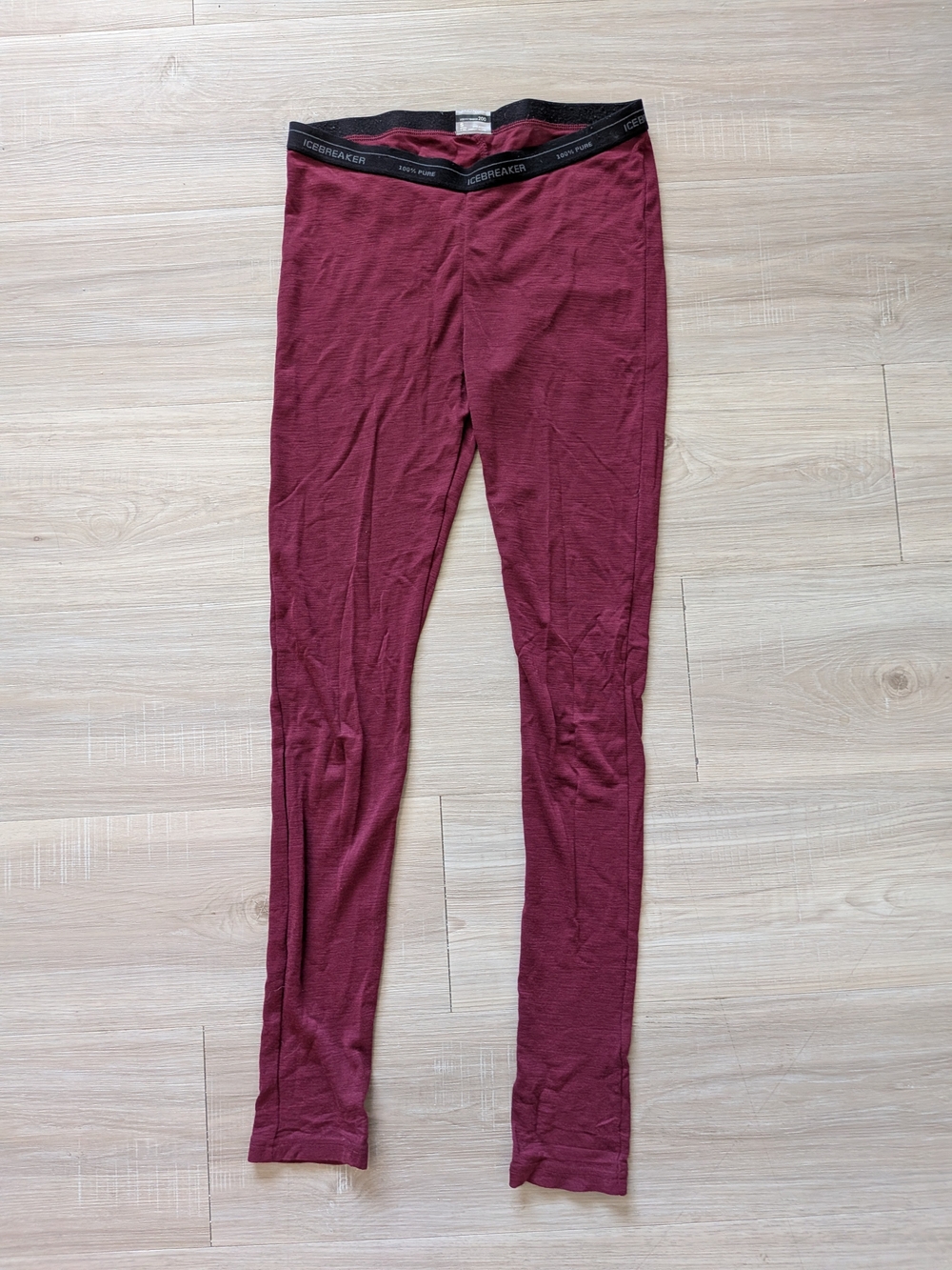 Icebreaker Maroon Base Layer Leggings